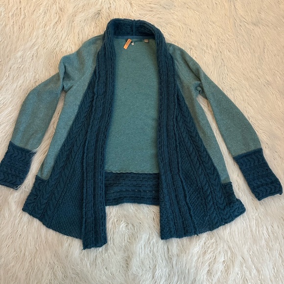 Anthropologie Knitted and Knotted Open Front Cardigan Jacket L EUC - Picture 4 of 15